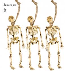 Set von 3 Skeletten 15cm