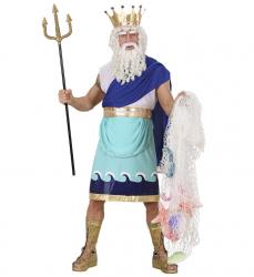 Poseidon Herr der Meere Kostüm Tunika, Gürtel mit Band, Krone