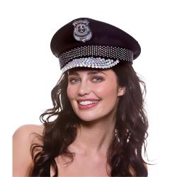 Deluxe Polizei Hut mit Diamanten