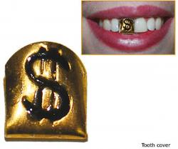 Zahn mit Dollarzeichen Gold